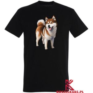 Koszulka z nadrukiem psa Akita