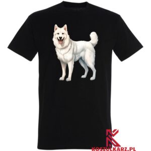 Koszulka z nadrukiem psa Biały Owczarek Szwajcarski