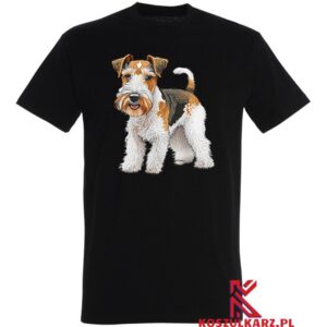 Koszulka z nadrukiem psa Foksterier Szorstkowłosy (Wire Fox Terrier)