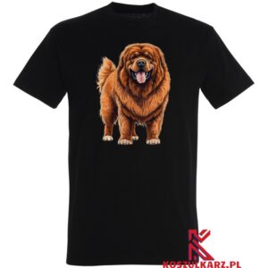 Koszulka z nadrukiem psa Mastif Tybetański (Tibetan Mastiff)