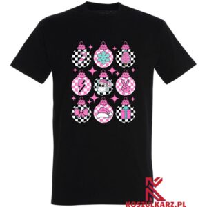 Świąteczne Bombki w Stylu Retro – Unikalna Koszulka dla Niej i dla Niego