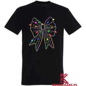 Kolorowa Kokarda Świąteczna – Rozświetlona Koszulka