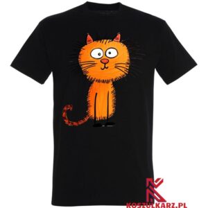 Koszulka z nadrukiem Sympatyczny Pomarańczowy Kot, Urok Każdego Dnia