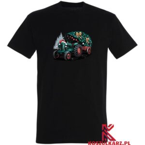 Wiejskie Święta Koszulka Traktor z Choinką na Koszulce