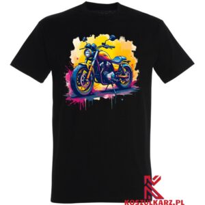Koszulka z nadrukiem Retro Motocykl