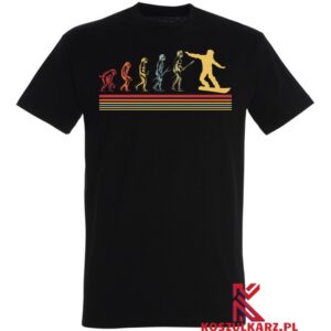 Koszulka z nadrukiem Rozwoju Snowboardu w Czasie