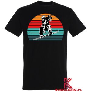 Koszulka z nadrukiem Retro Snowboard